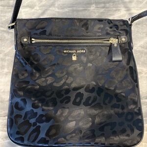 Michael Kors Nylon Leopard Crossbody Bag